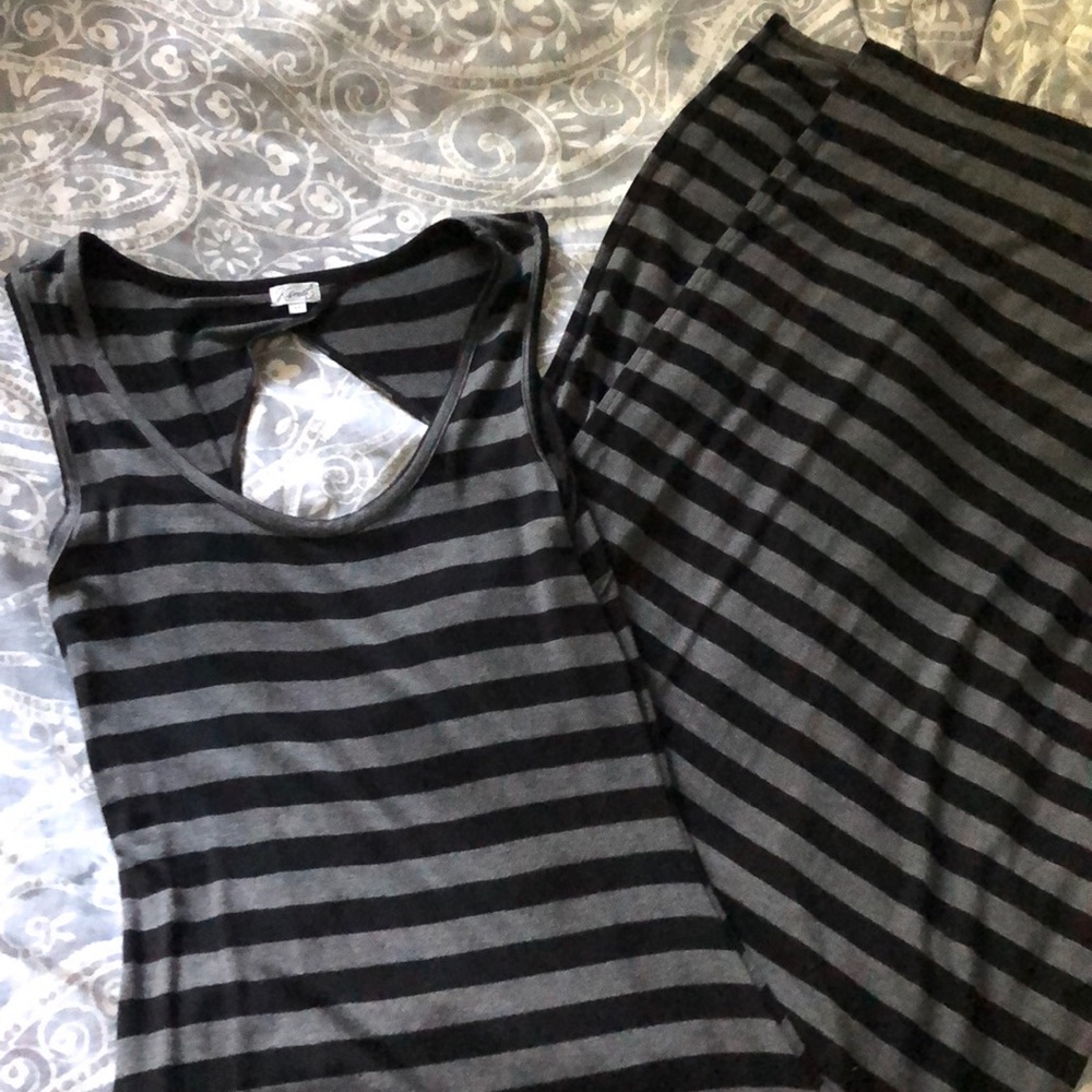 Striped maxi dress